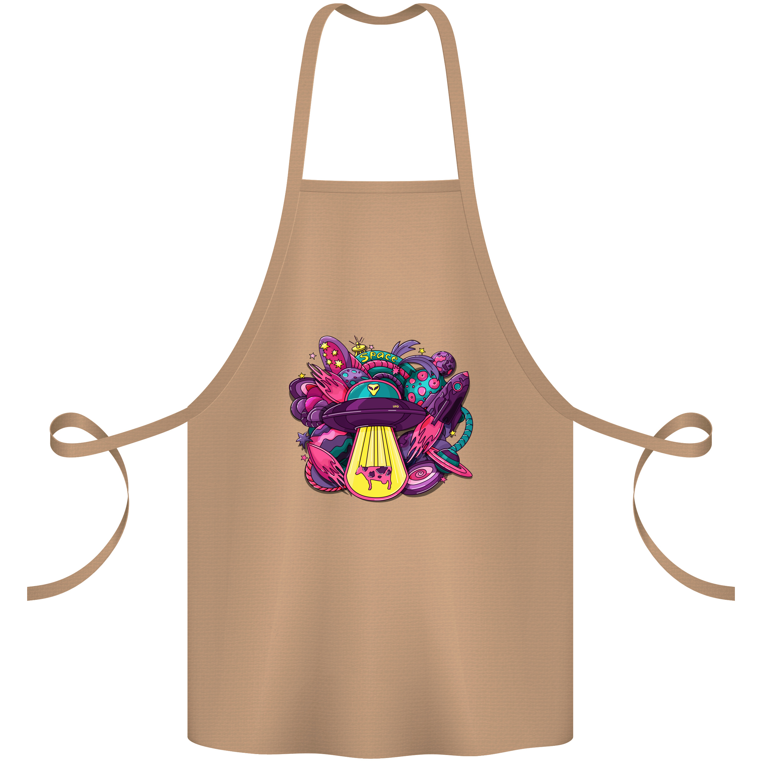 Фартух бежевий габардиновий Alien Abduction - фото 1 - Фартухи